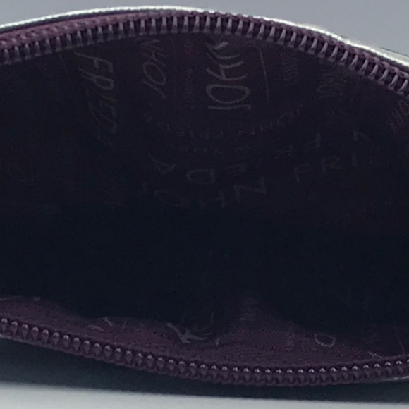 NWOT John Frieda Merlot & Silver Make Up Bag - Picture 4 of 9